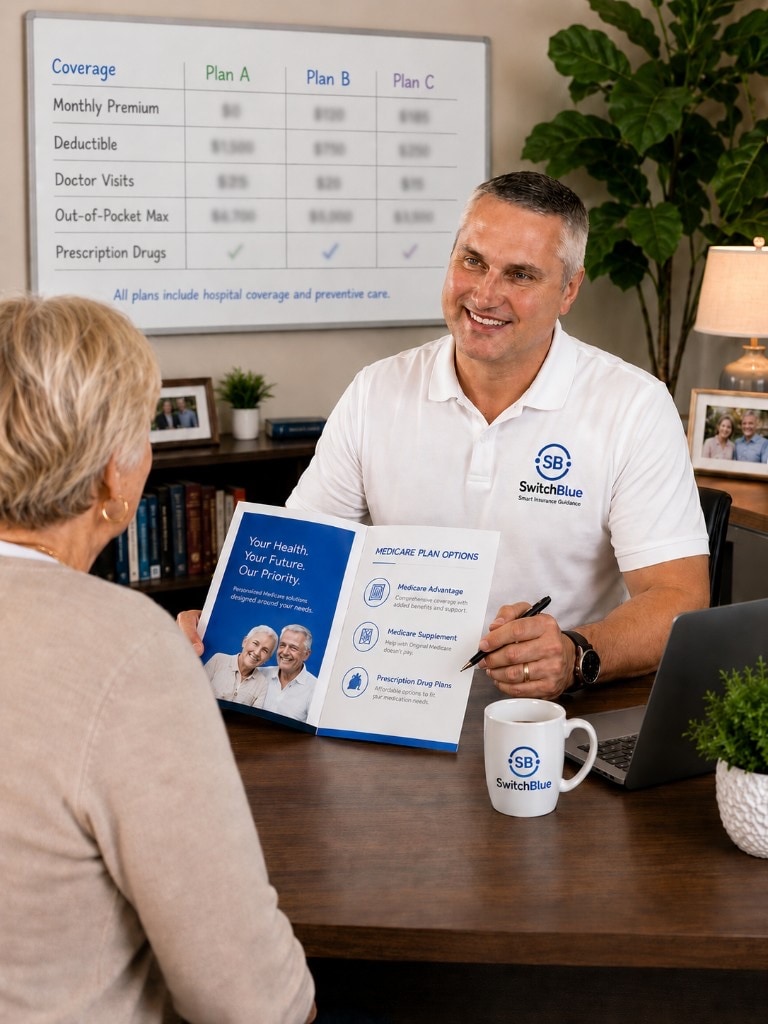 Max Zlobin, founder of SwitchBlue Insurance Agency, independent Medicare advisor serving Florida, Alabama, Georgia, and North Carolina